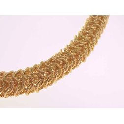 Girocollo Round Couture filo torto rigato oro rosa 40cm x 6,2mm