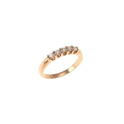 Veretta Suspended 5 Diamonds Rose Gold - Width 3.1mm