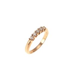 Veretta Suspended 5 Diamanti Oro Rosa -Larghezza 3.1mm