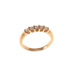 Veretta Suspended 5 Diamonds Rose Gold - Width 3.1mm