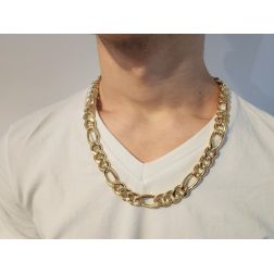 Collana 60cm Catena Maglia 3+1 foto indossata uomo