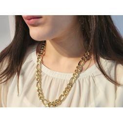 Collana 60cm Catena Maglia 3+1 foto indossata donna