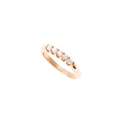 Veretta Suspended 5 Diamanti Oro Rosa -Larghezza 3.1mm