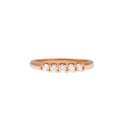 Veretta Suspended 5 Diamanti Oro Rosa -Larghezza 3.1mm