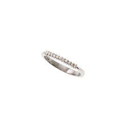 Anello Veretta 11 Diamanti Oro Bianco - 2mm
