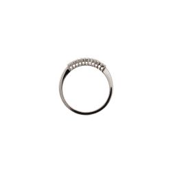 Anello Veretta 11 Diamanti Oro Bianco - 2mm