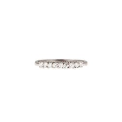 9 Diamonds White Gold Ring - 2.70mm