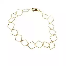 Bracciale Catena a Rombi 18cm in oro giallo 18kt
