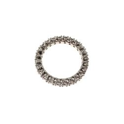 Anello Veretta Eternity in Platino e 24 Diamanti