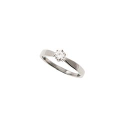 Solitario Band in Platino Diamante 0.29ct GIA