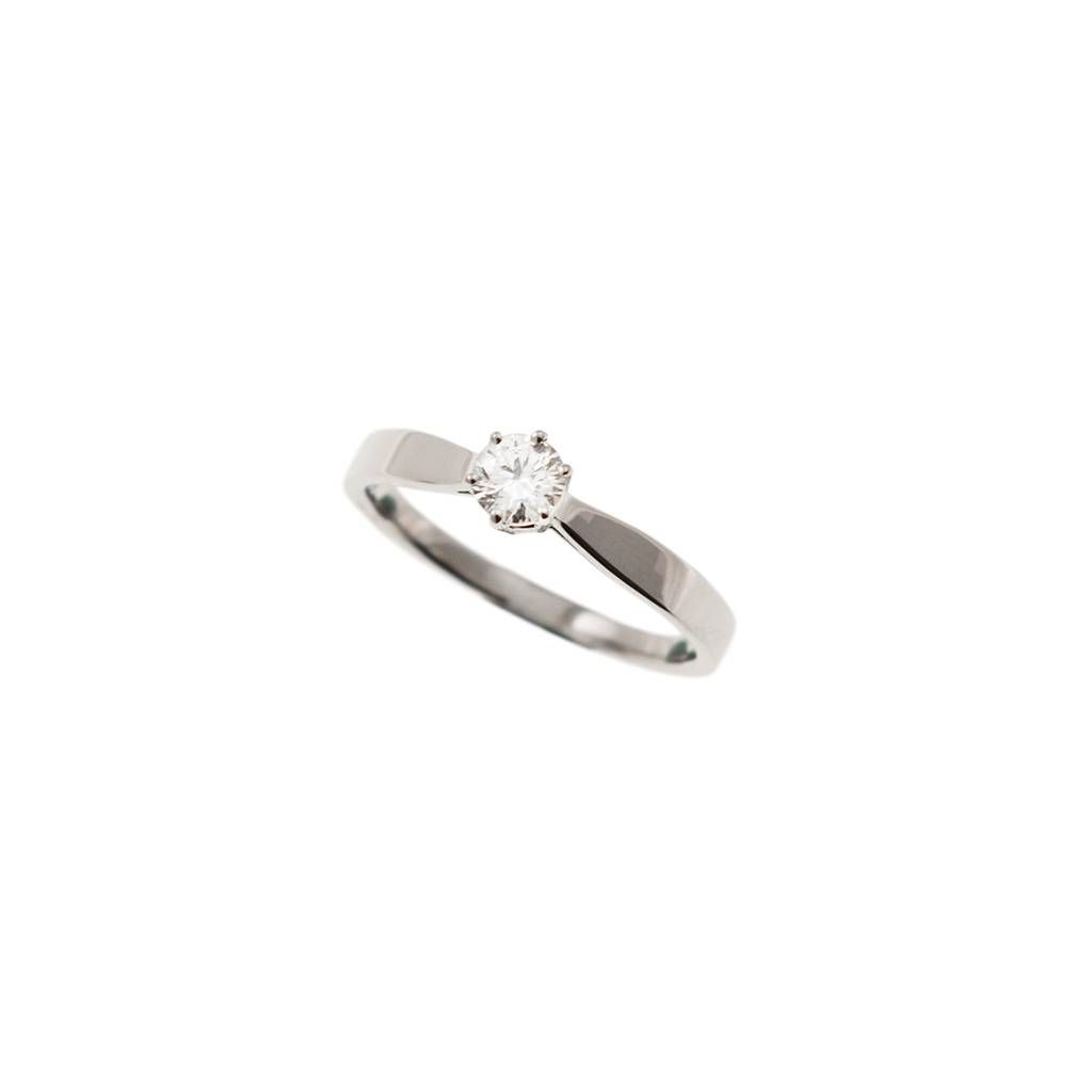 Solitario Band in Platino Diamante 0.29ct GIA