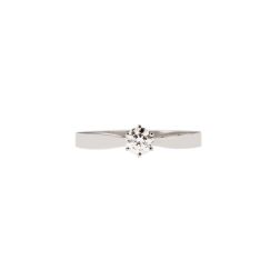 Solitario Band in Platino Diamante 0.29ct GIA