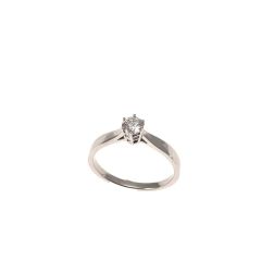 Solitario Band in Platino Diamante 0.29ct GIA