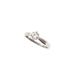 Solitario Band in Platino Diamante 0.47ct GIA