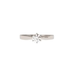 Solitario Band in Platino Diamante 0.47ct GIA