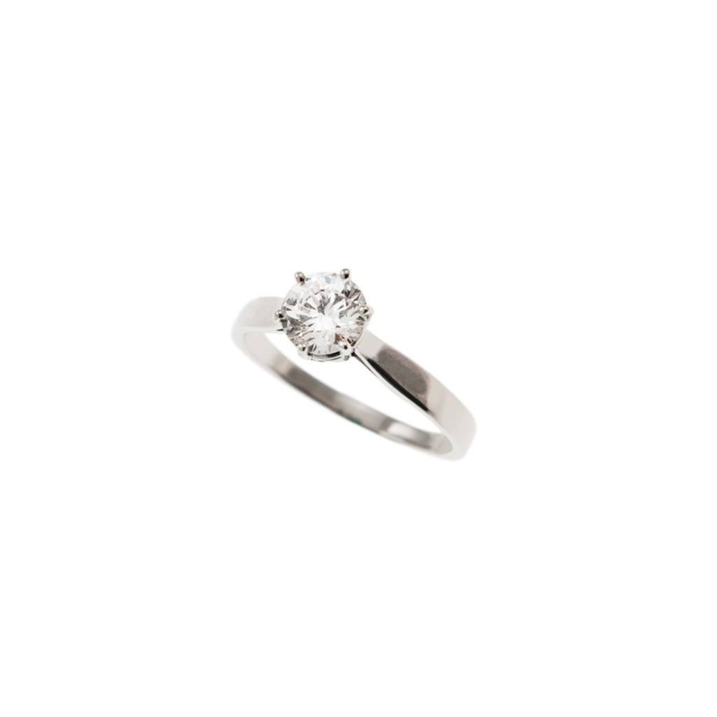 Solitario Band in Platino Diamante 0.93ct IGI