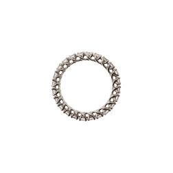 Anello Veretta Eternity in Platino e 24 Diamanti