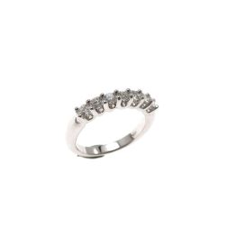 Veretta 7 Diamanti Suspended - Larghezza 3.60mm Oro Bianco