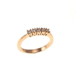 5 Diamonds Ring - Width 2.7mm - Rose Gold