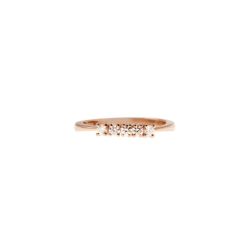 5 Diamonds Ring - Width 2.7mm - Rose Gold