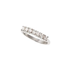 Veretta 7 Diamanti - Larghezza 3.5mm - Oro Bianco
