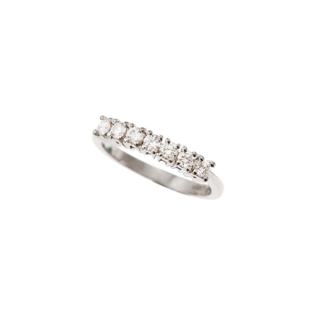 Veretta 7 Diamanti - Larghezza 3.5mm - Oro Bianco