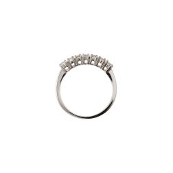 Veretta 7 Diamanti - Larghezza 3.5mm - Oro Bianco