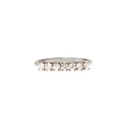 7 Diamonds Ring - Width 3.5mm - White Gold