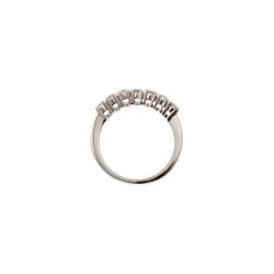 7 Diamonds Ring - Width 3.6mm - White Gold