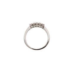 Veretta 5 Diamanti - Larghezza 2.7mm - Oro Bianco