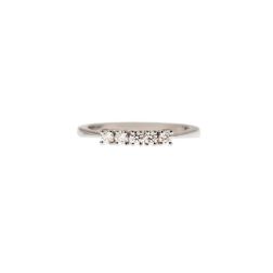 5 Diamonds White Gold Ring - 2.7mm