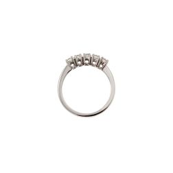 5 Diamonds White Gold Ring - 3.6mm