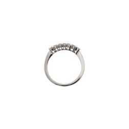 Veretta 7 Diamanti - Larghezza 3mm - Oro Bianco