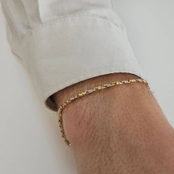 Photo of worn Bracelet Spring Chain and Alternating Arrow Two-Tone
