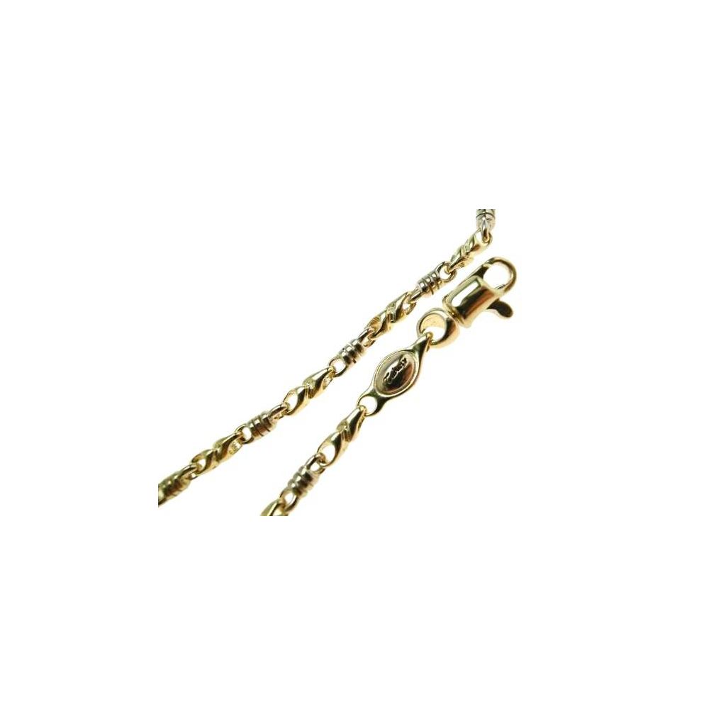 Collana 60cm Catena a molla e freccia alternata Bicolore