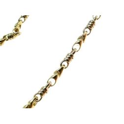 60cm Necklace Spring Chain and Alternating Arrow Two-Tone