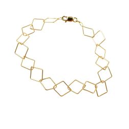 20.50cm Chain Bracelet with Rhombus  in 18kts yellow gold