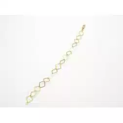 Bracciale Catena a Rombi piatti 18cm in oro giallo 18kt