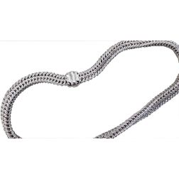 Semirigid large necklace 46cm in White Gold