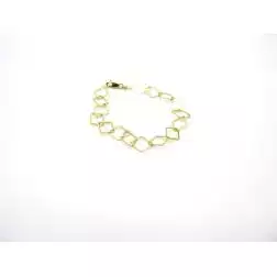 Bracciale Catena a Rombi piatti 18cm in oro giallo 18kt