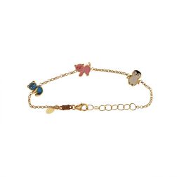 Bracciale Baby con Animali smaltati in Oro Giallo
