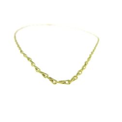 Infinity Necklace with Full Thread in Yellow Gold