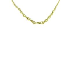 Yellow Gold Striped Infinity Wire Chain Bracelet
