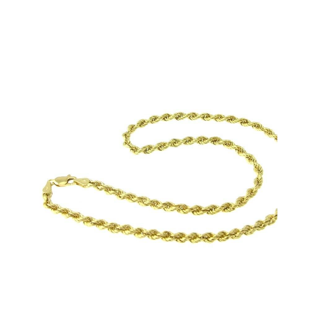 Collana Laccio Corda 90cm x 3.80mm Oro Giallo