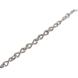 70cm Rope Necklace Infinity Alternating in White Gold