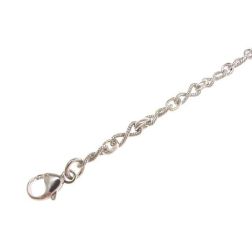 Collana Laccio 70cm corda Infinito alternato in Oro Bianco