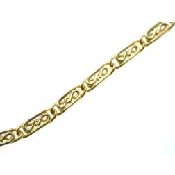 Collana Laccio 80cm catena Lumachina Riccia Oro Giallo