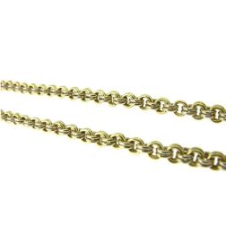 Collana Laccio 70cm Rolò doppi anelli in Oro Giallo e Bianco