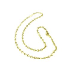 Necklace 70cm Chain Triangles Twisted Thread Yellow Gold