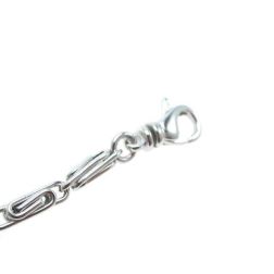 Collana Laccio 70cm catena Lumachina Tubolare Oro Bianco